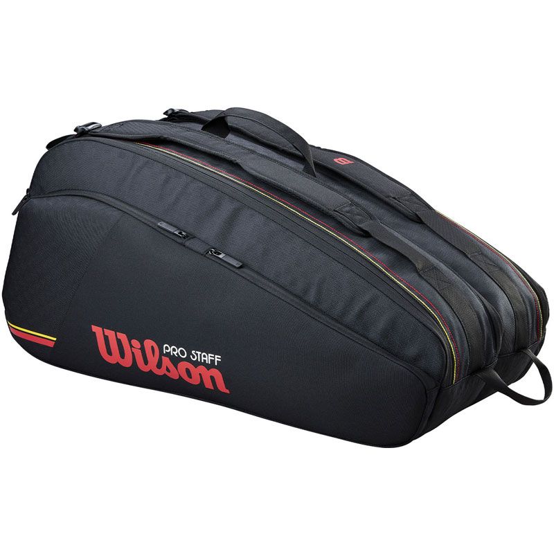 ウイルソン Wilson PRO STAFF CLASSIC 12PK RACKET BAG Black テニス バッグ ラケットバッグ WR80517010、ブラック