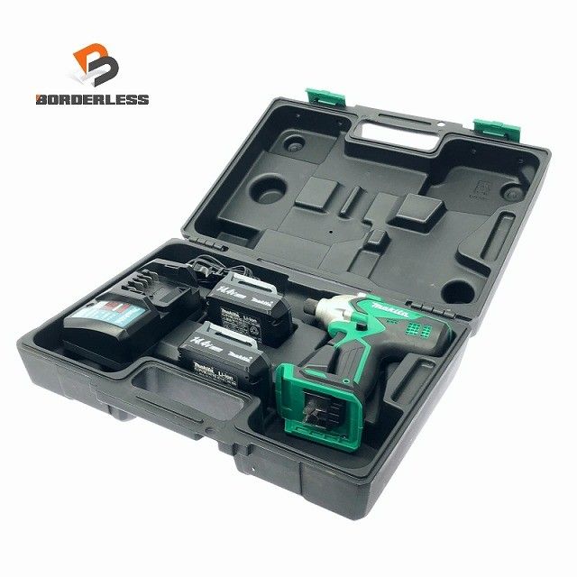 ☆比較的綺麗☆ makita マキタ 14.4V 充電式インパクトドライバ M695DWX バッテリー2個(14.4V 1.5Ah) 充電器 ケース付 電動工具 DIY133486