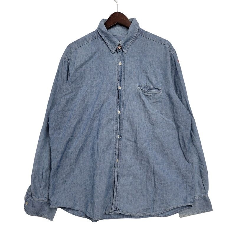 【中古品】 OLD STUSSY オールド ステューシー USA製 CHAMBRAY LS SHIRT シャンブレー ロングスリーブ シャツ トップス 【142-260822-kh-02-izu】