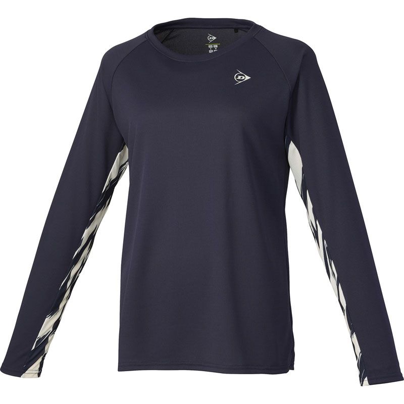 ダンロップ DUNLOP LONG SLEEVE GAME SHIRT テニス ゲームシャツ･パンツ ゲームシャツウィメンズ DAP1664W、(545)ネイビー