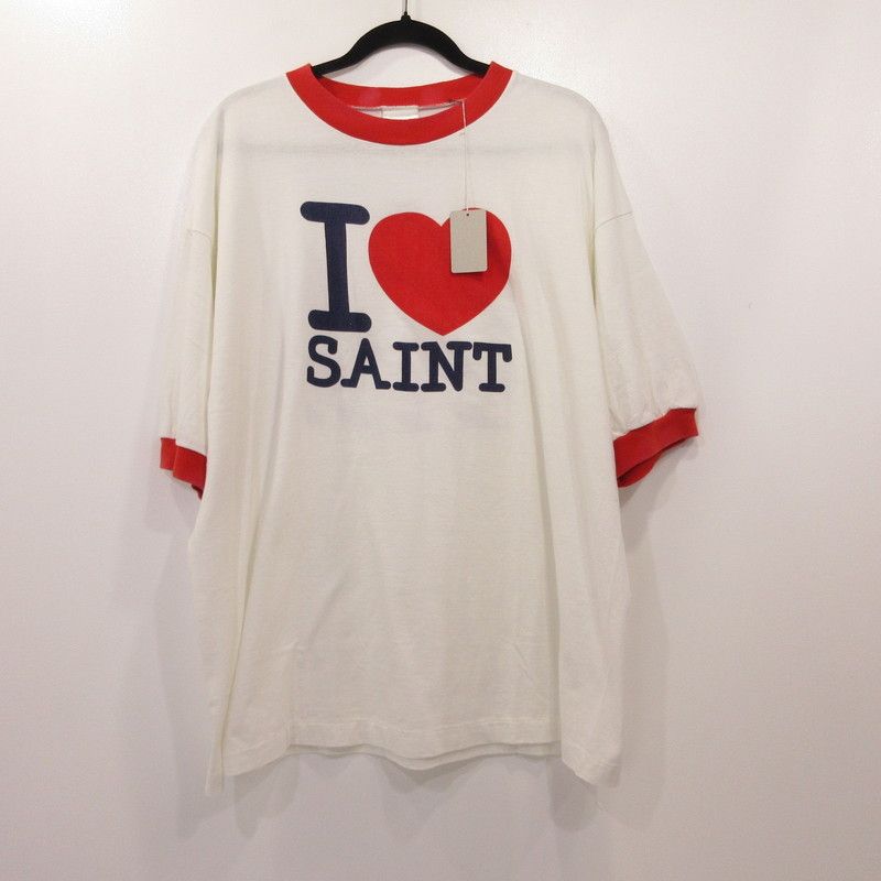 【姫路東店】 中古 SAINT MICHAEL | セントマイケルセイントマイケル 半袖Ｔシャツ I LOVE SAINT SM-MK3-0000-018 ホワイト サイズ：XL 【108】
