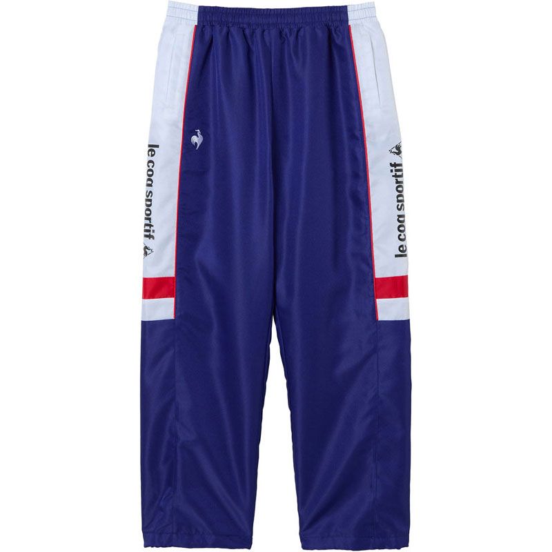 ルコックスポルティフ le coq sportif カラーブロック裏起毛ストレートロングパンツ カジュアル ウインドウェア ウインドパンツメンズ LU5FPZ30M、(BL00)ブルー