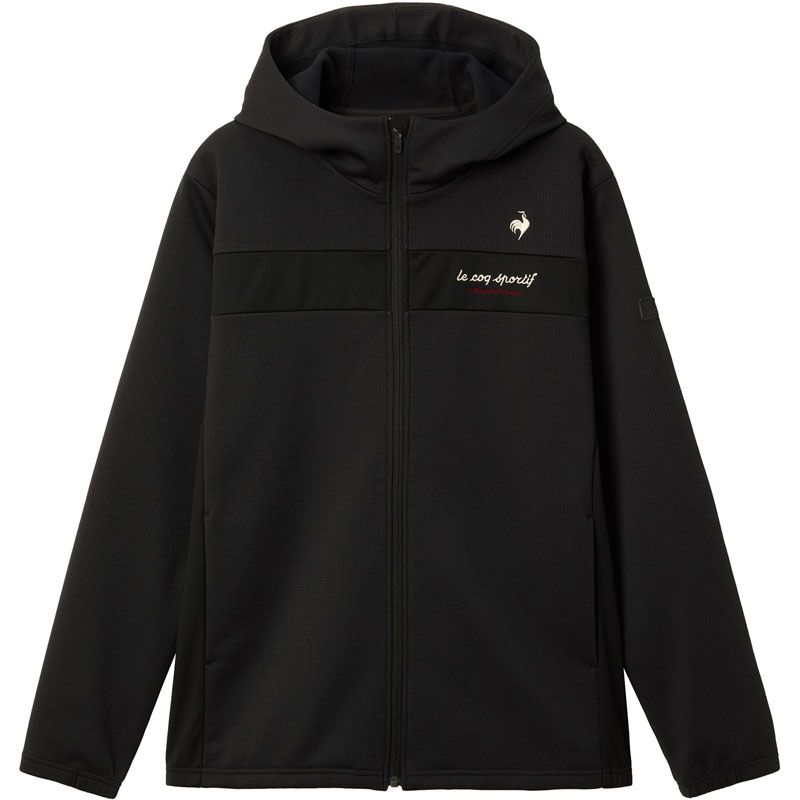 ルコックスポルティフ le coq sportif 防風ストレッチワッフルボンディングアウター マルチスポーツ ウインドウェア ウォーマージャケット メンズ LT5FWB60M、(BK00)ブラック