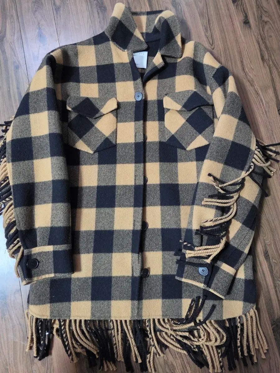 サンドロ SANDRO S ウール チェックコート (ほぼ新品 44-66) 31,695円