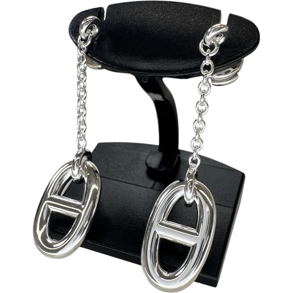 【HERMES/エルメス】ファランドール ピアス シルバー925 6.9g レディース 【中古】【真子質店】【GD】
