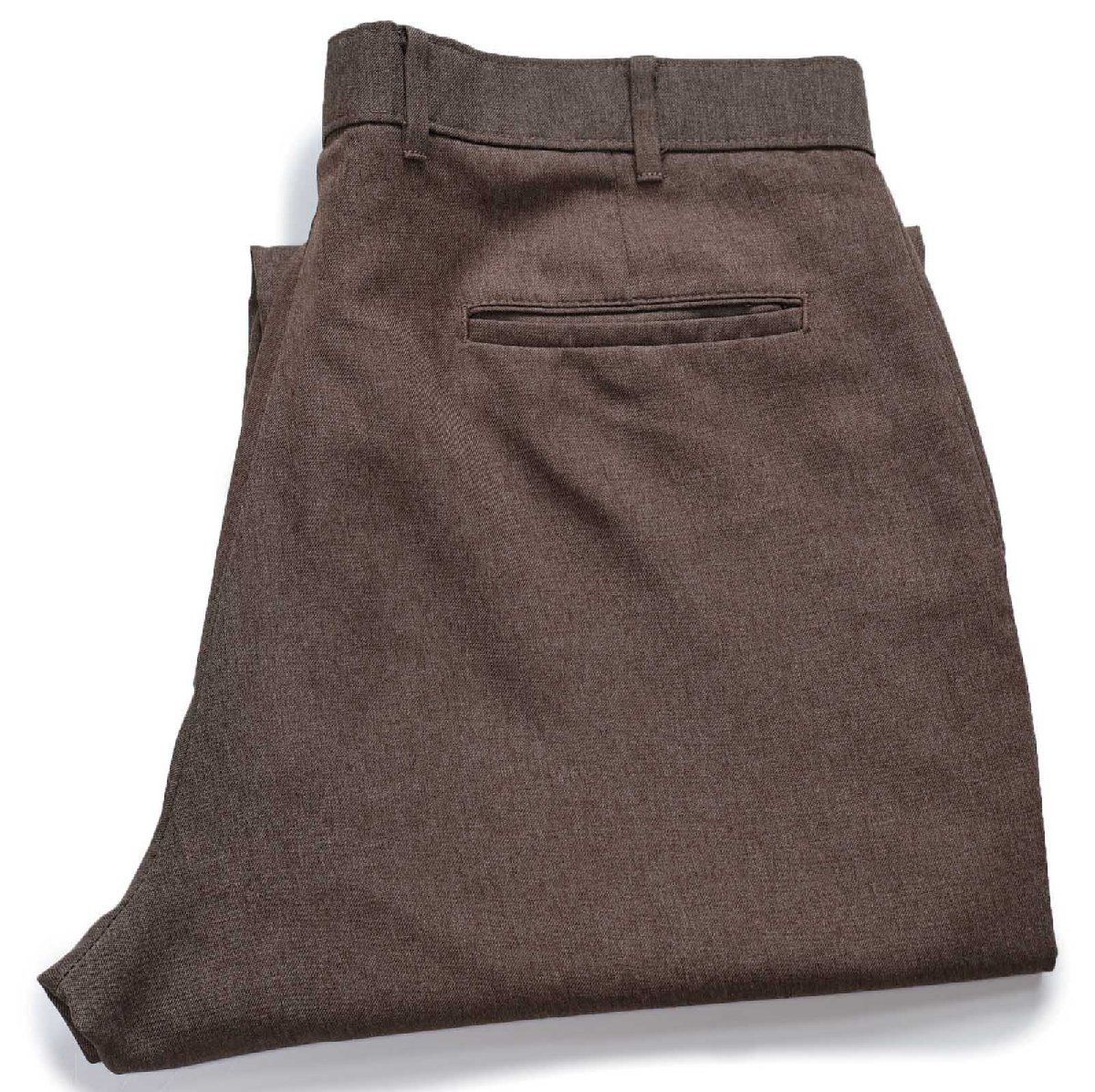 90s Levi'sリーバイス ACTION SLACKS スラックス ポリエステルパンツ 杢ブラウン W38★スタプレ ビンテージ ストレート ビッグサイズ