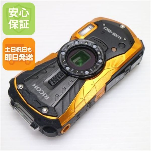 美品 RICOH WG-50 オレンジ 即日発送 コンデジ RICOH 本体 土日祝発送OK