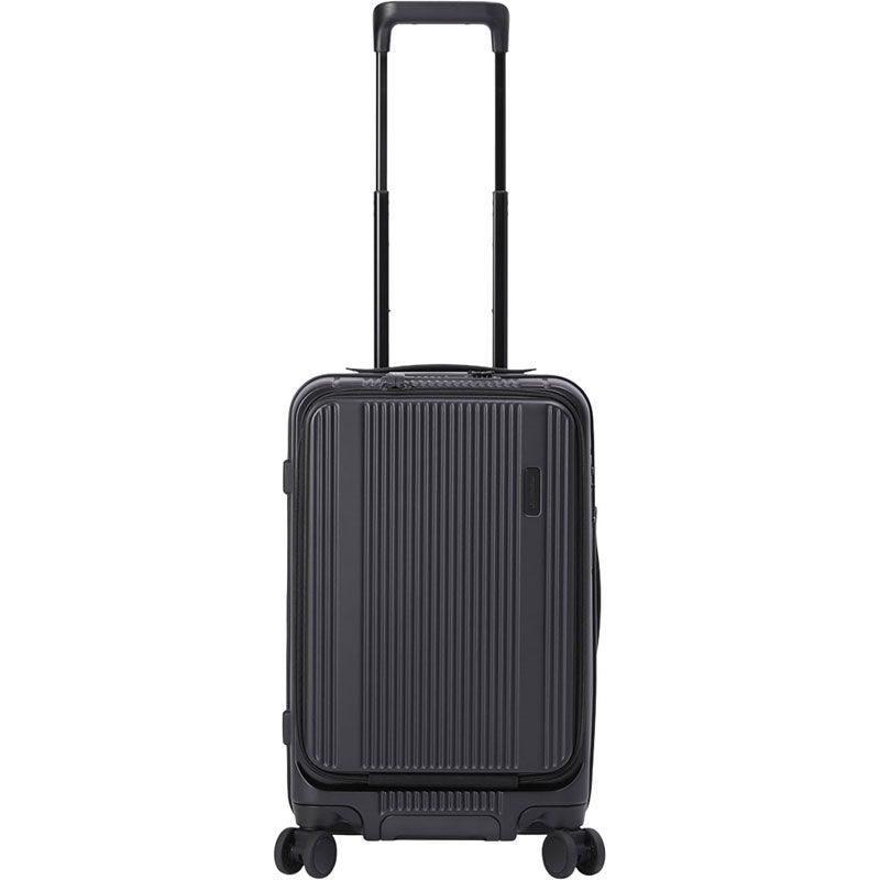 バーマス BERMAS TRAVEL SMART フロントオープン50c 37L カジュアル バッグ キャリーケース 6055010、マットブラック