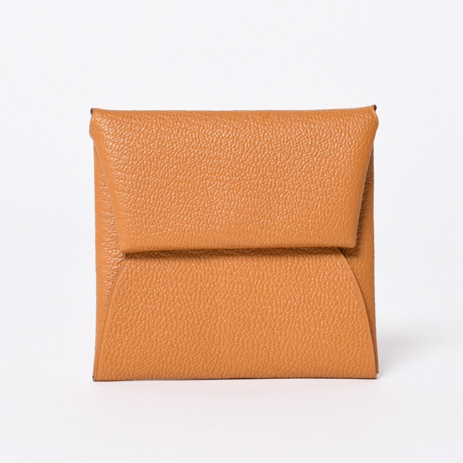 新品同様 HERMES エルメス バスティアヴェルソ コインケース B刻印 シェーブル キャラメル シルバー金具 中古 4a006663 28,600円