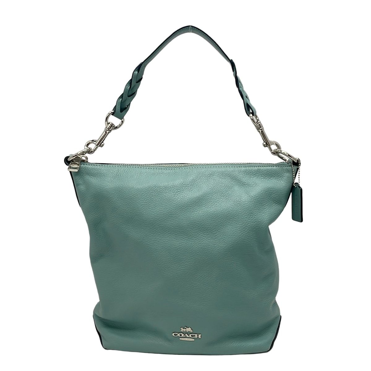 COACH(コーチ) ショルダーバッグ ラグジュアリーペブルドレザーアビーダッフル F31507 ブルーグリーン レザー