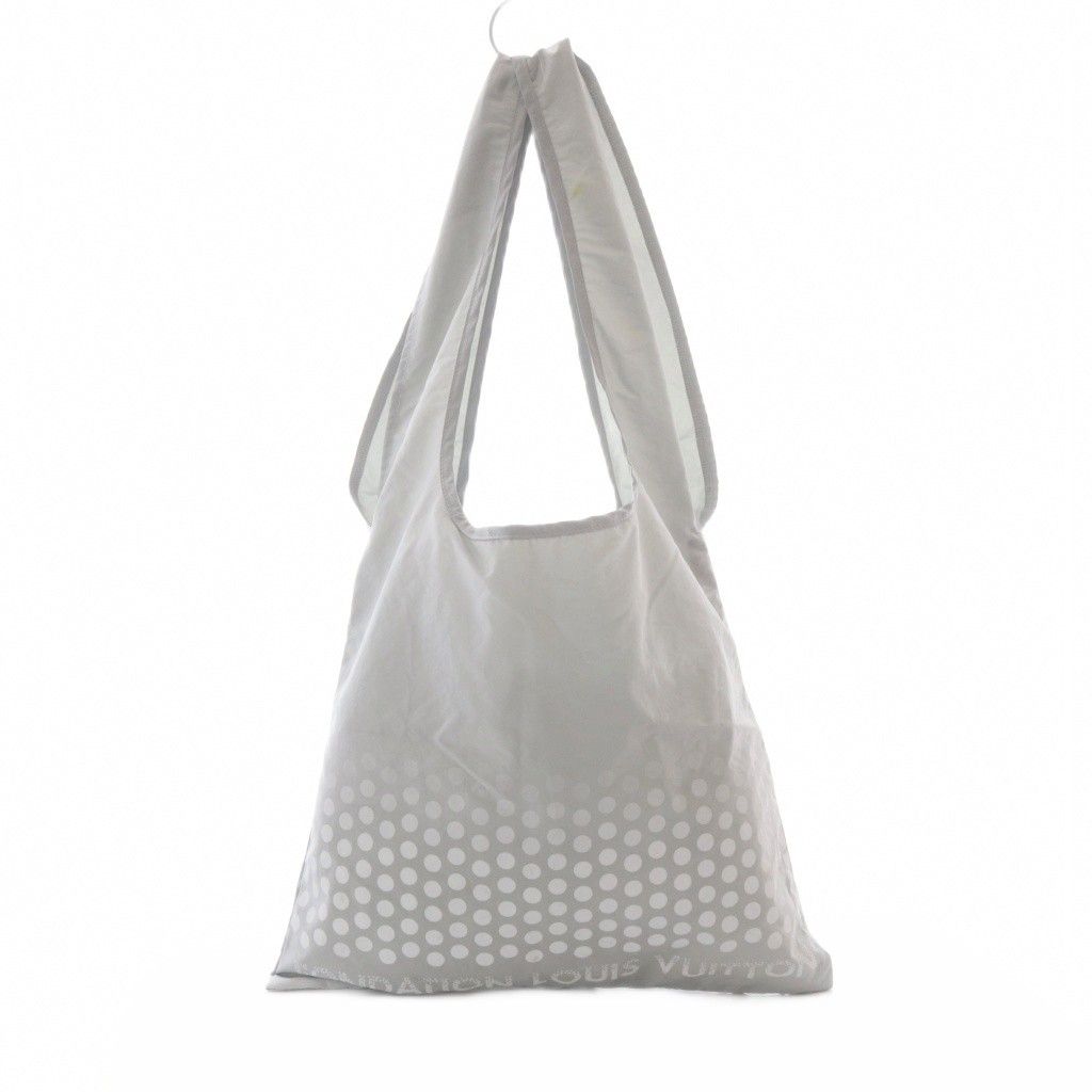 ルイヴィトン LOUIS VUITTON フォンダシオン 美術館限定 エコバッグ トートバッグ グレー ドット柄 ナイロン 折りたたみ /RI ■OS ■GY11 ■OH