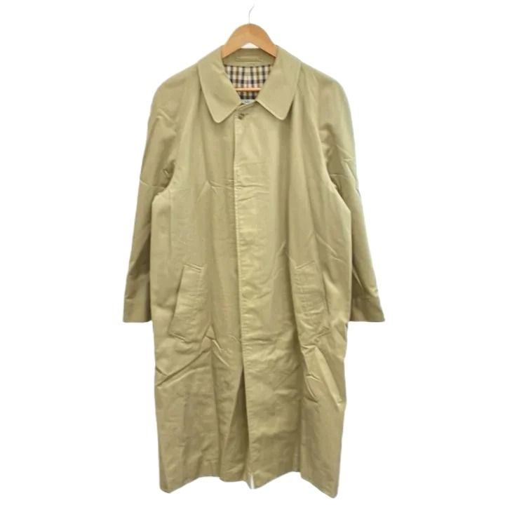 アクアスキュータム AQUASCUTUM ステンカラーコート ベージュ チェック柄裏地 長袖 /NP ■GY35