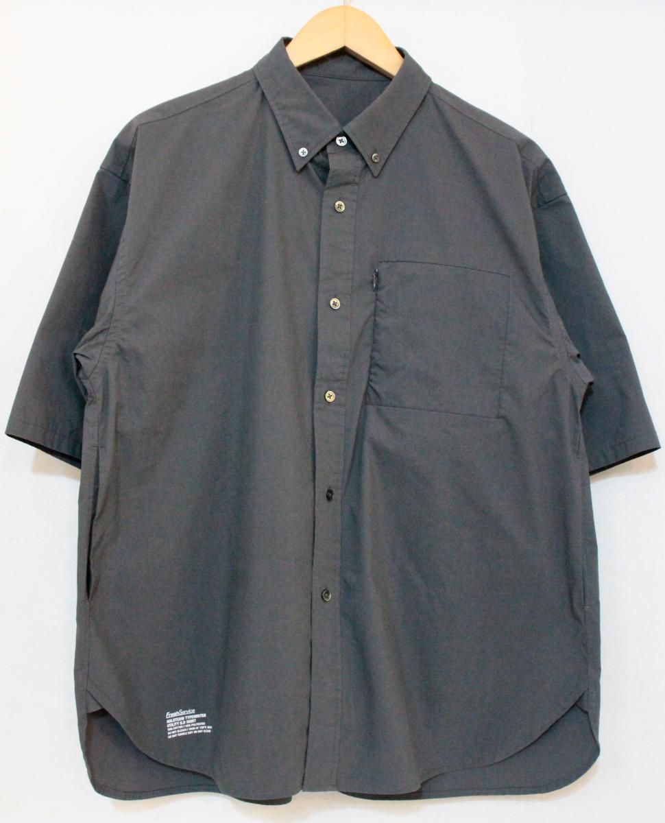 【中古】 Freshservice メンズ半袖シャツ S Freshservice/SOLOTEX TYPEWRITER UTILITY S/S B.D SHIRT/半袖シャツ/S/グレー 灰/FSC261-50203