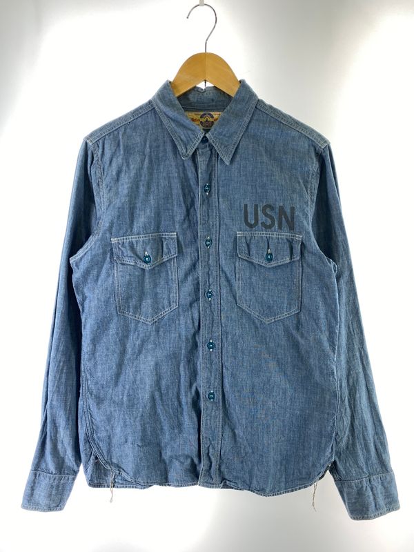 【中古品】 THE REAL MCCOY'S ザリアルマッコイズ USN シャンブレー シャツ 長袖 ロングスリーブ 【145-260822-hu-45-min】