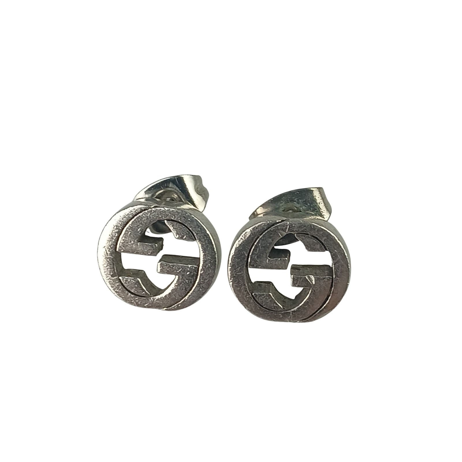 GUCCI グッチ ピアス インターロッキングG シルバー系 Ag925 レディース 美品 11,620円