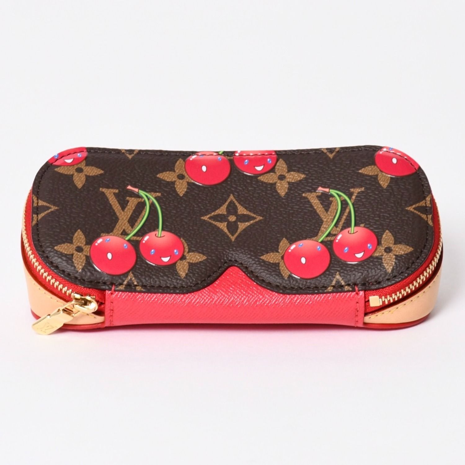 新品同様 LOUIS VUITTON ルイヴィトン LV × TM サングラス ポーチ GM サングラスケース GI1332 モノグラム チェリー 村上隆 中古 4a006611 72,600円