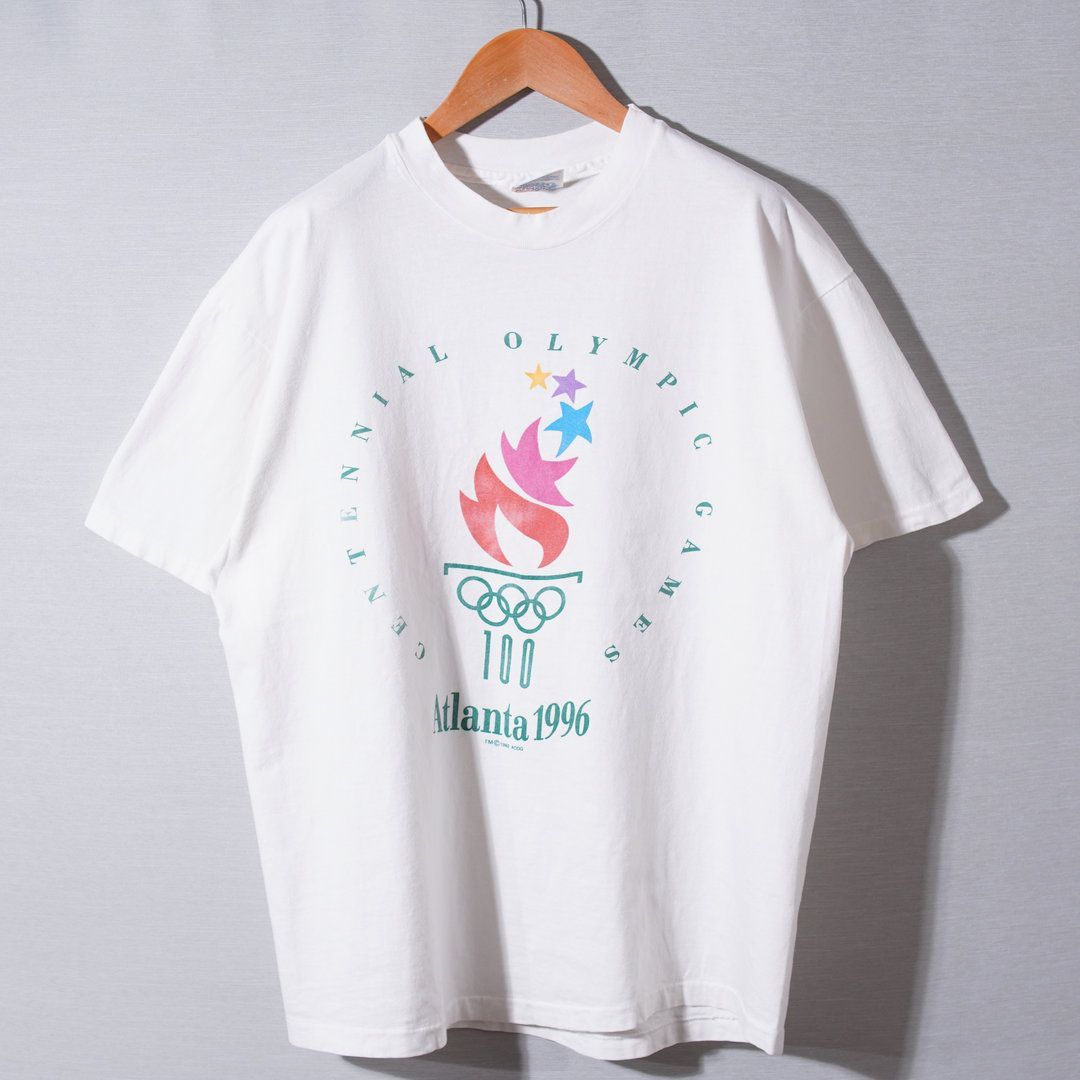 90s  アトランタオリンピック　非売品　USA製　激レア　Tシャツ 90s USA製 1996年製 アトランタ オリンピック Tシャツ L ホワイト