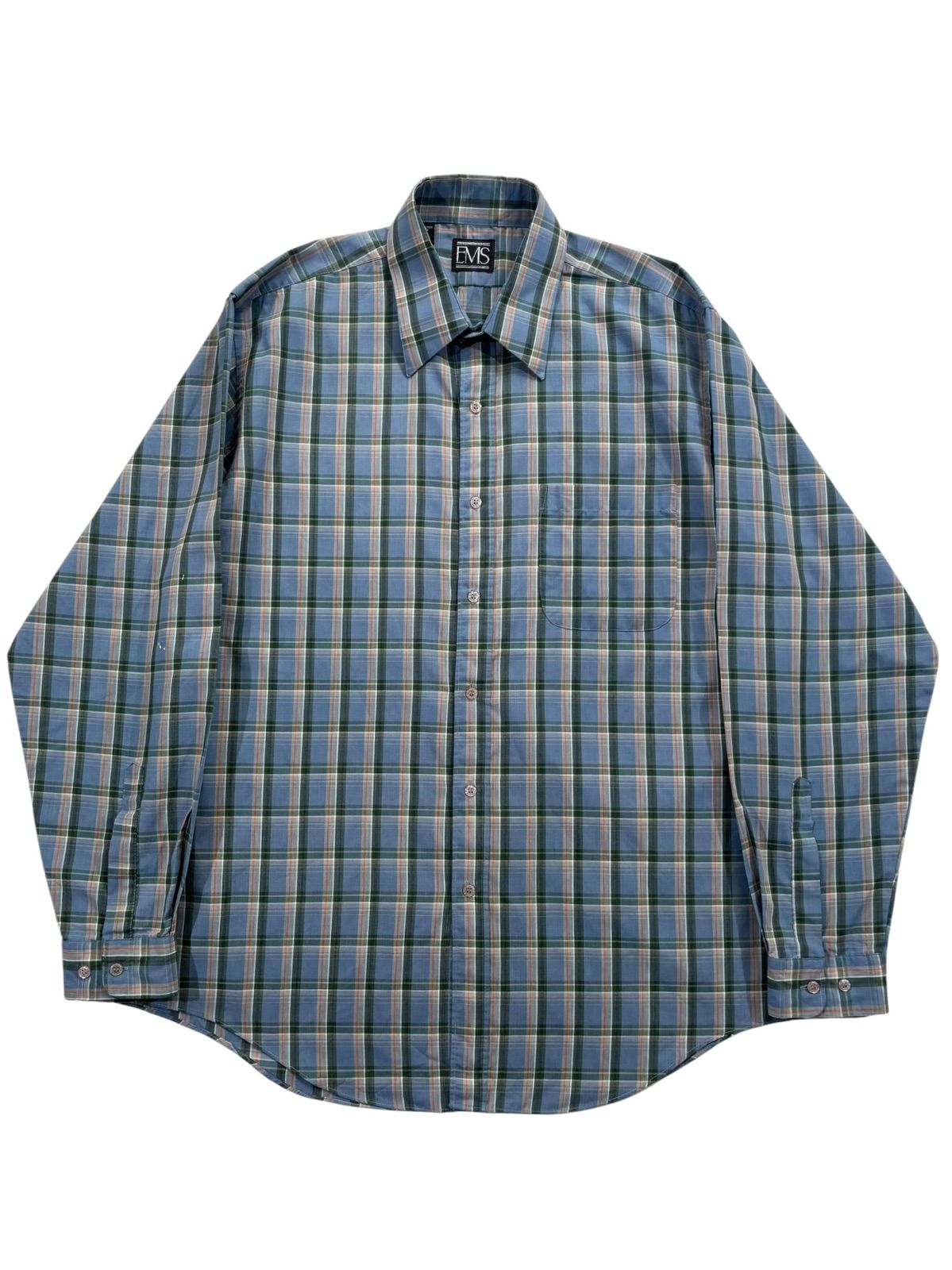 90s EMS Poly/Cotton Check Shirt