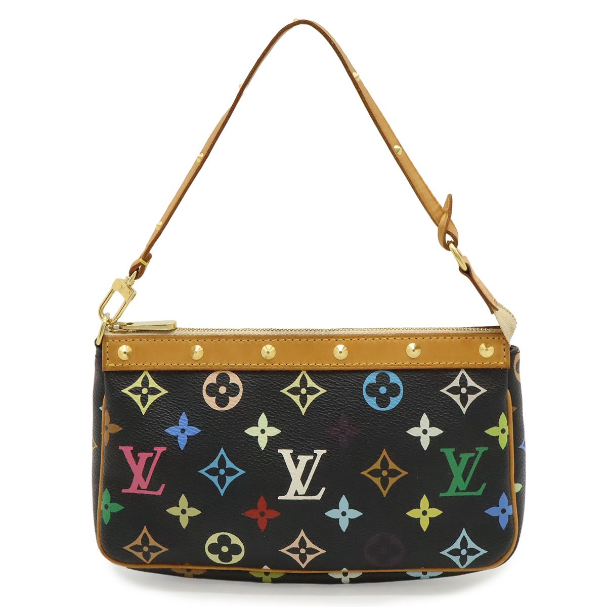 LOUIS VUITTON ルイ ヴィトン モノグラムマルチカラー ポシェット アクセソワール アクセサリーポーチ 小物入れ ノワール 黒 ブラック M92648 81,400円