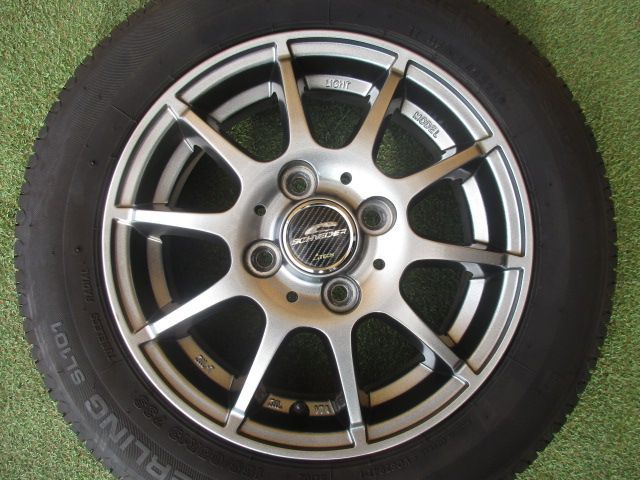 【中古】　送料込み　シュナイダー　155/65R13　ラヂアルタイヤ４本SET　パレットSW　ワゴンR　ライフ　ゼスト　MRワゴン　ラパン