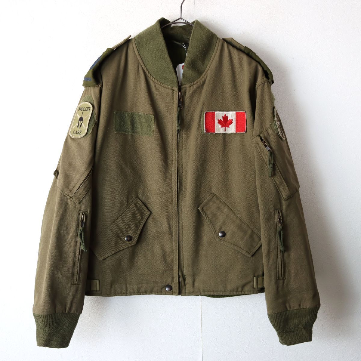 ROYAL CANADIAN AIR FORCE カナダ軍 フライトジャケット ワッペン 刺繍 ミリタリー L程度/ 古着 ヴィンテージ