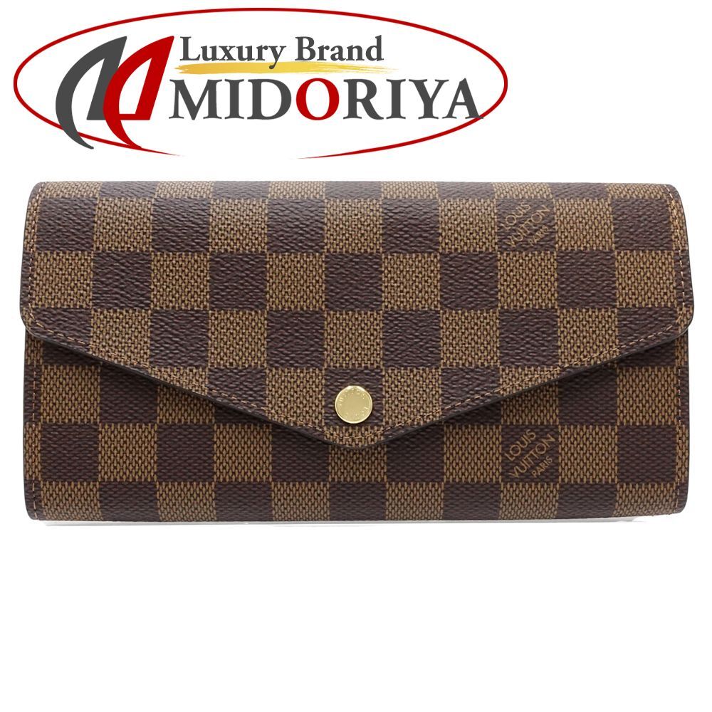 【中古】LOUIS VUITTON ルイヴィトン ダミエ 長財布 N63209 ポルトフォイユ サラ エベヌ レディース /182278