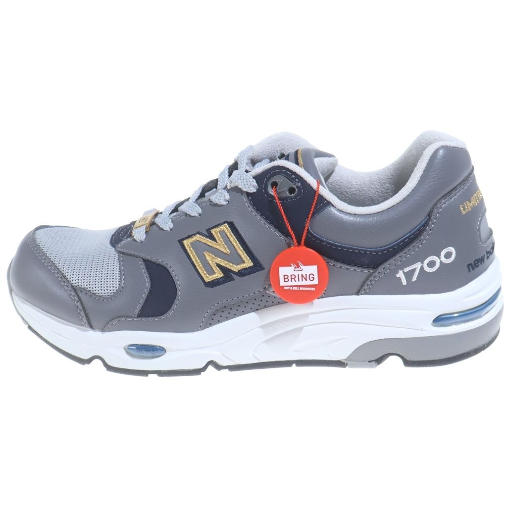 New Balance (ニューバランス) CM1700NJ レザー メッシュ ローカットスニーカー グレー US8/26cm