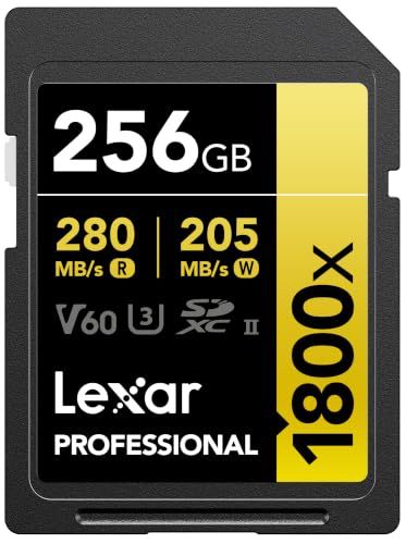 msLexar SDカード Professional 1800x SDXCカード 最大読込280MB/秒 書込205MB/秒 UHS-II Class 10 U3 V60 4K Ultra HD 動画撮影 国内正規品 (256GB) LSD1 c2884a17