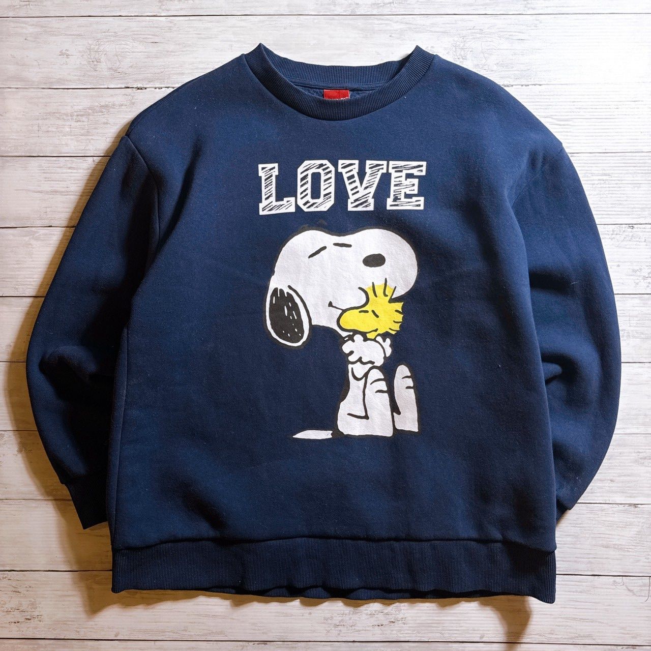 人気キャラクター】Vintage SNOOPY Sweatshirt スヌーピー ネイビー 