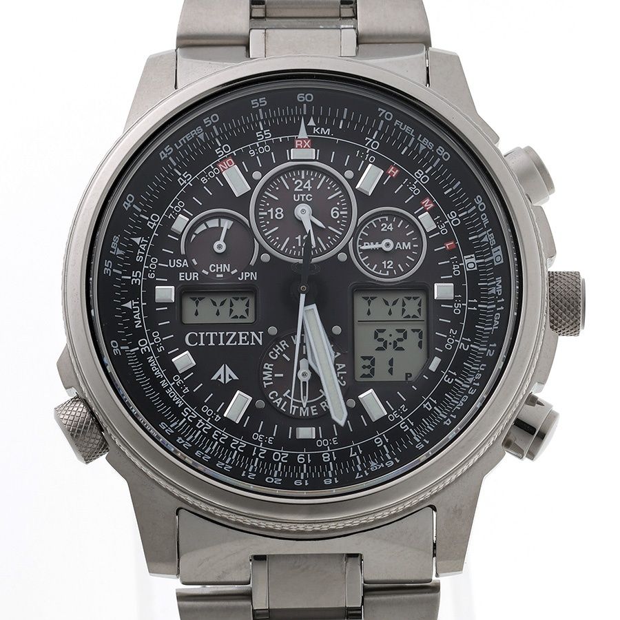 シチズン / CITIZEN　プロマスター スカイ　PMV65-2271 / U680-T016677　ブラック　クオーツ　ソーラー電波 【中古美品】