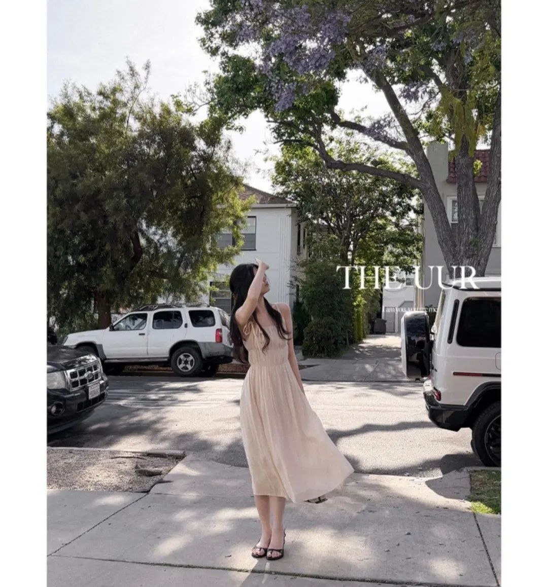 (タグ新品) UUR veil flow dress ベール ONE PIECE / apricot blush