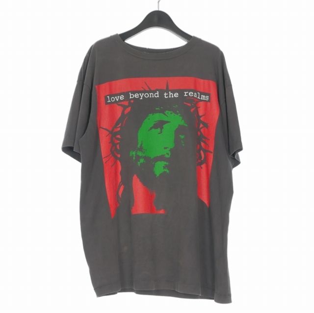 セントマイケル SAINTMICHAEL × 河村康輔 24SS KK_SS TEE / LOVE BEYOND Tシャツ カットソー 半袖 L ブラック 黒 SM-YS8-0000-C23
