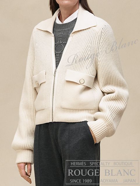 エルメス　2026 A/W　ロングスリーブジャケット　ブランナチュレル　#34　タグ付【新品】