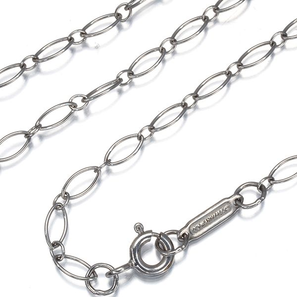 ティファニー チェーンネックレス オーバルリンク ロング 76cm K18WG #200664 119,000円