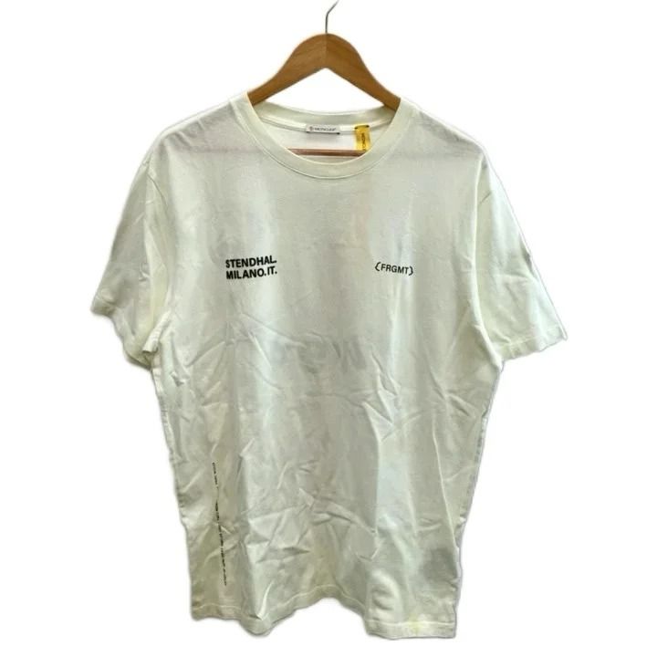 モンクレール MONCLER 22AW FRAGMENT サークルロゴ Tシャツ XL 白 ホワイト クルーネック 半袖 I209U8C00002M3265 /NP ■GY19