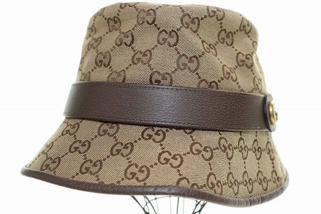 グッチ GUCCI GGキャンバス フェドラハット L 576587 4HG62 2564 帽子