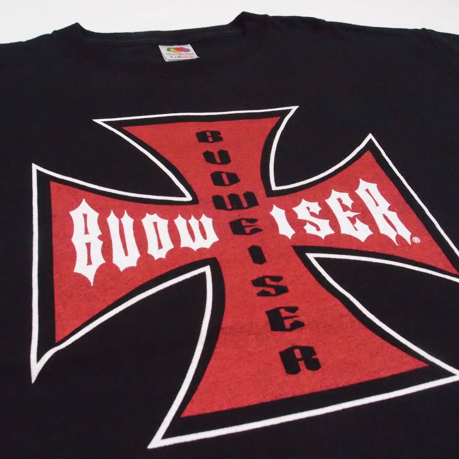 【オマージュパロディ】 XL 00s バドワイザー Budweiser アイアンクロス 企業T ビール プロモ 映画 アニメ 音楽 ゲーム 90s Y2K Tシャツ 半袖 フルーツオブザルーム ウエストコーストチョッパーズ 黒 0255 11,544円