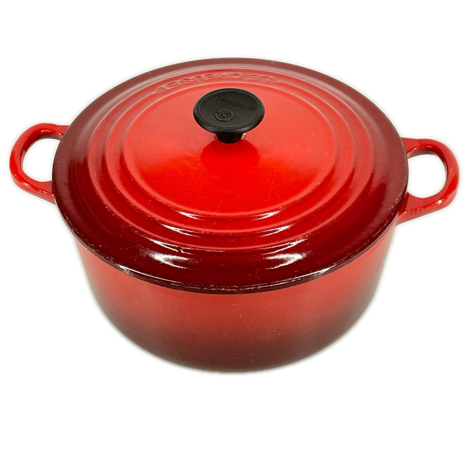 Le Creuset ル・クルーゼ 22cm 鋳鉄製ホーロー鍋 チェリーレッド