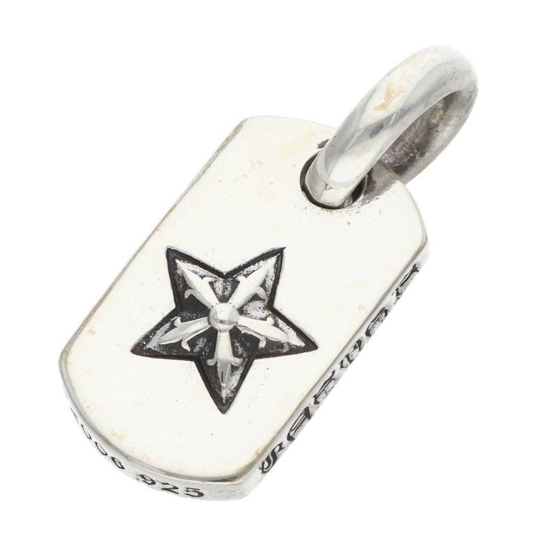 クロムハーツ D/T TNY STAR/タイニードッグタグスター チャーム/シルバーネックレストップ メンズ