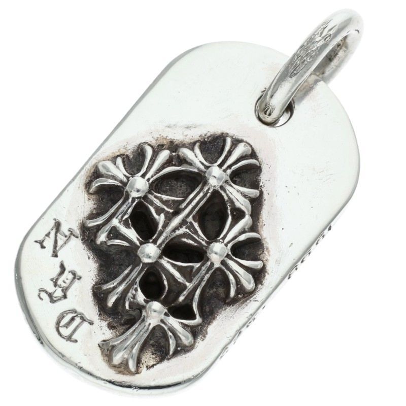 クロムハーツ RAISED DOGTAG/レイズドドッグタグ NYC限定チャーム/シルバーネックレストップ メンズ