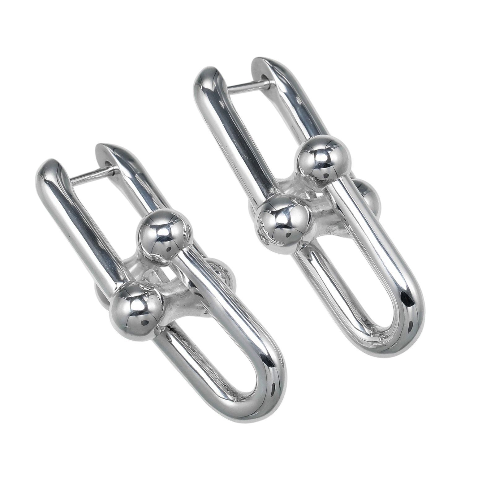 【TIFFANY&Co.】ティファニー ハードウェア ラージリンク シルバー925 レディース 11.1g ピアス