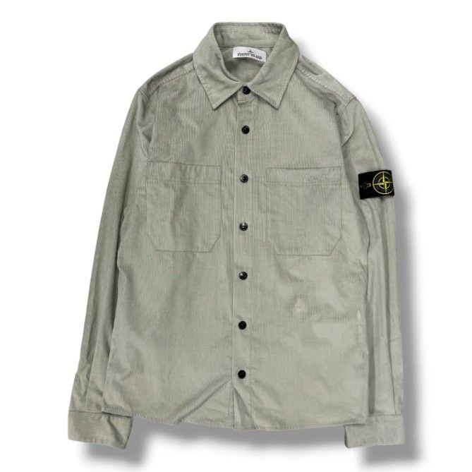 国内正規 STONE ISLAND 26SS MICRO-CORDUROY マイクロコーデュロイジャケット ストーンアイランド L1S15200040 グリーン系 S （2314MG）