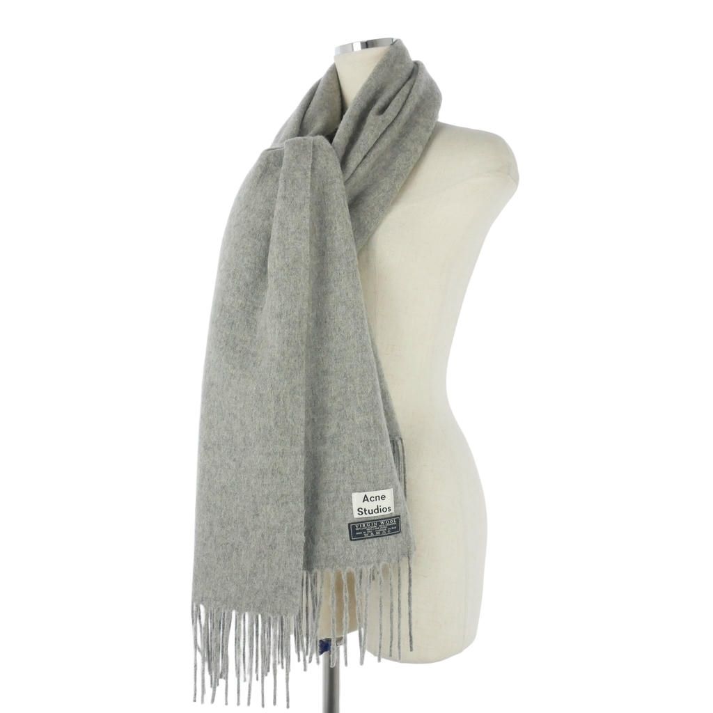 アクネ ストゥディオズ Acne Studios ウール フリンジ マフラー グレー 13,182円