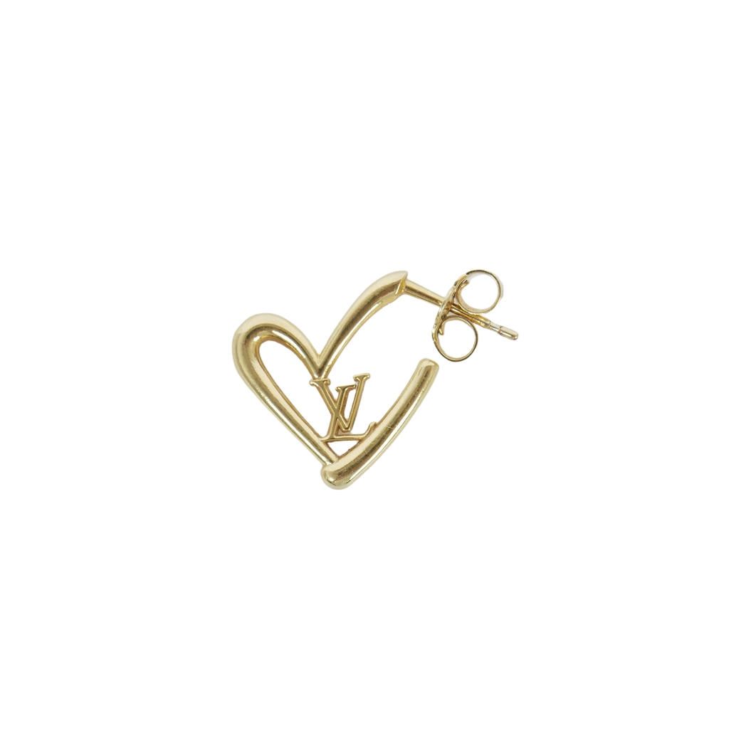 ルイヴィトン LOUIS VUITTON ブックル ドレイユ ハート フォーリンラブ ピアス ゴールド 片耳 M00463