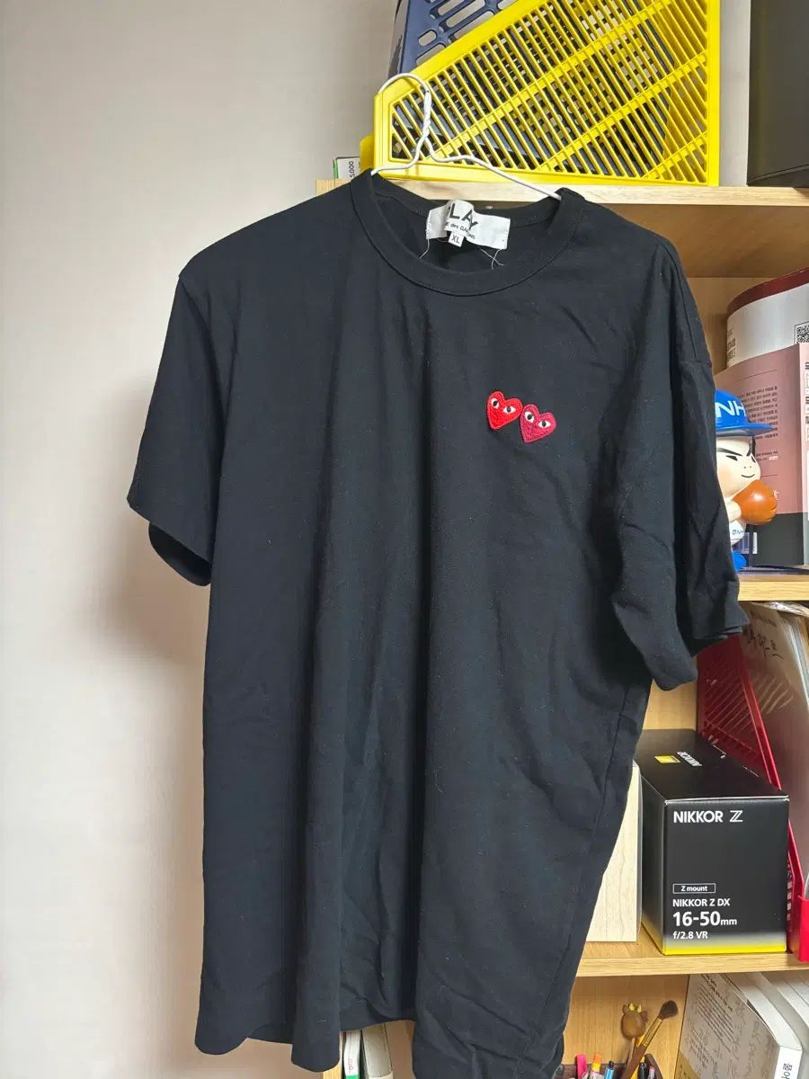 コム・デ・ギャルソン ハート 刺繍 半袖Tシャツ ブラック 7,806円