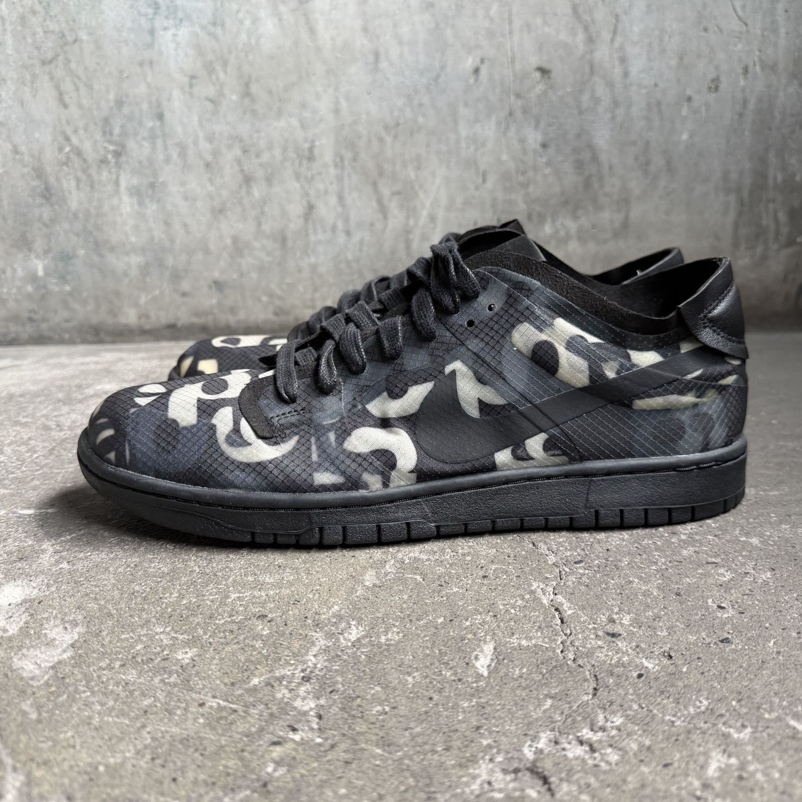 COMME des GARCONS x NIKE 20ss WMNS DUNK LOW / CDG NEXKIN 半透明 ブラック 30cm コムデギャルソン ナイキ CZ2675-001