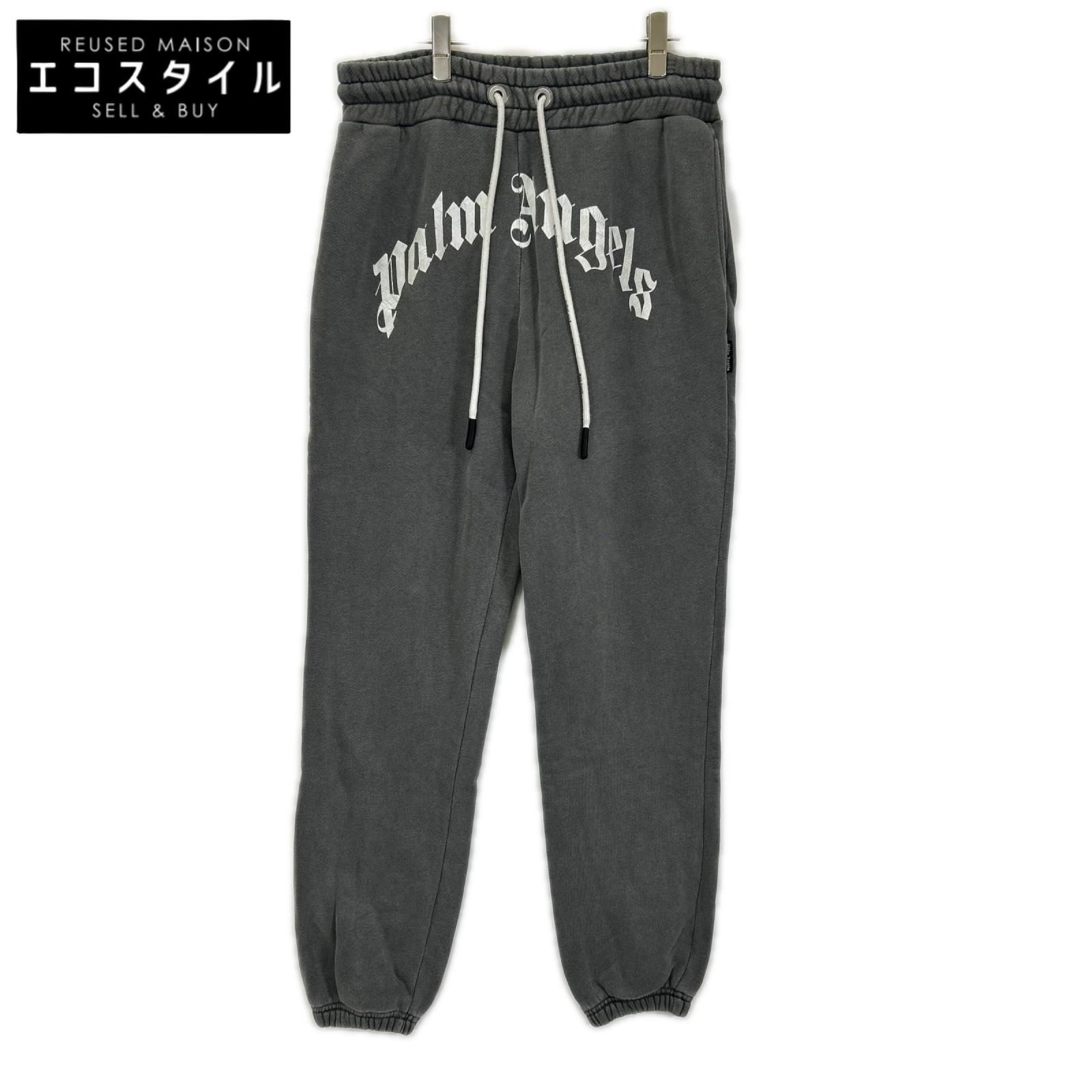 Palm Angels　パームエンジェルス　グレー ロゴ スウェット パンツ　XS
