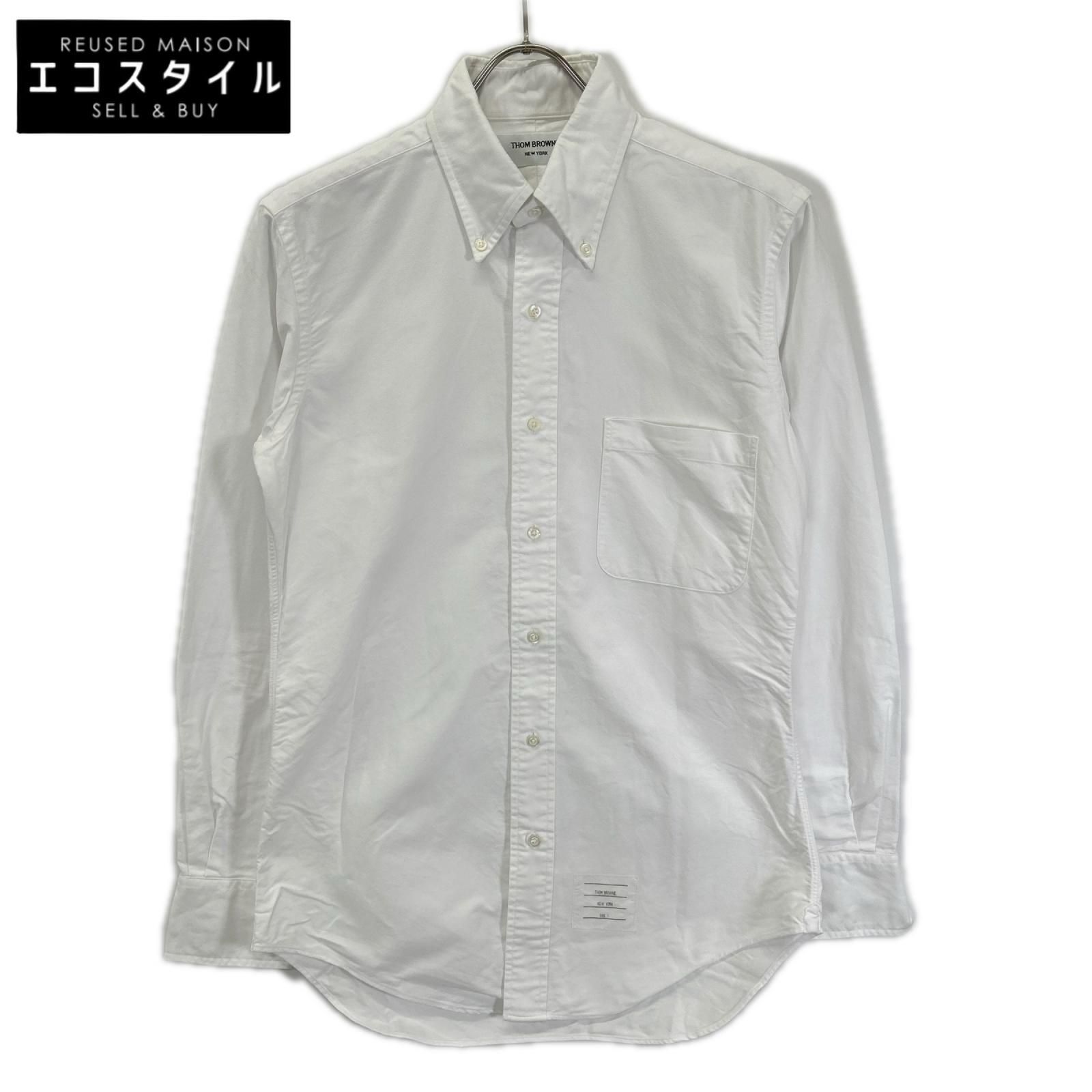 THOM BROWNE トムブラウン MWL001AW5259 ホワイト 長袖 シャツ 1