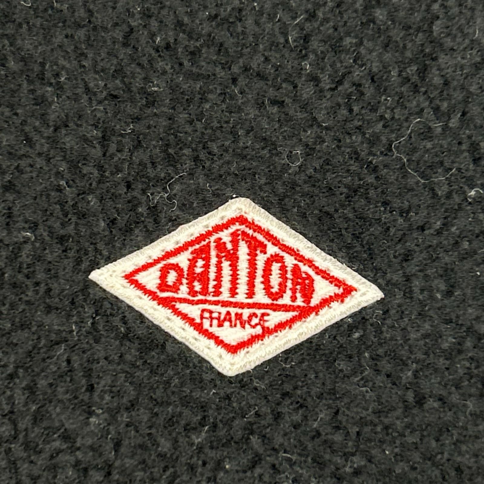 DANTON　ダントン　JD8939 ブラック ノーカラーフリースカーディガン　42