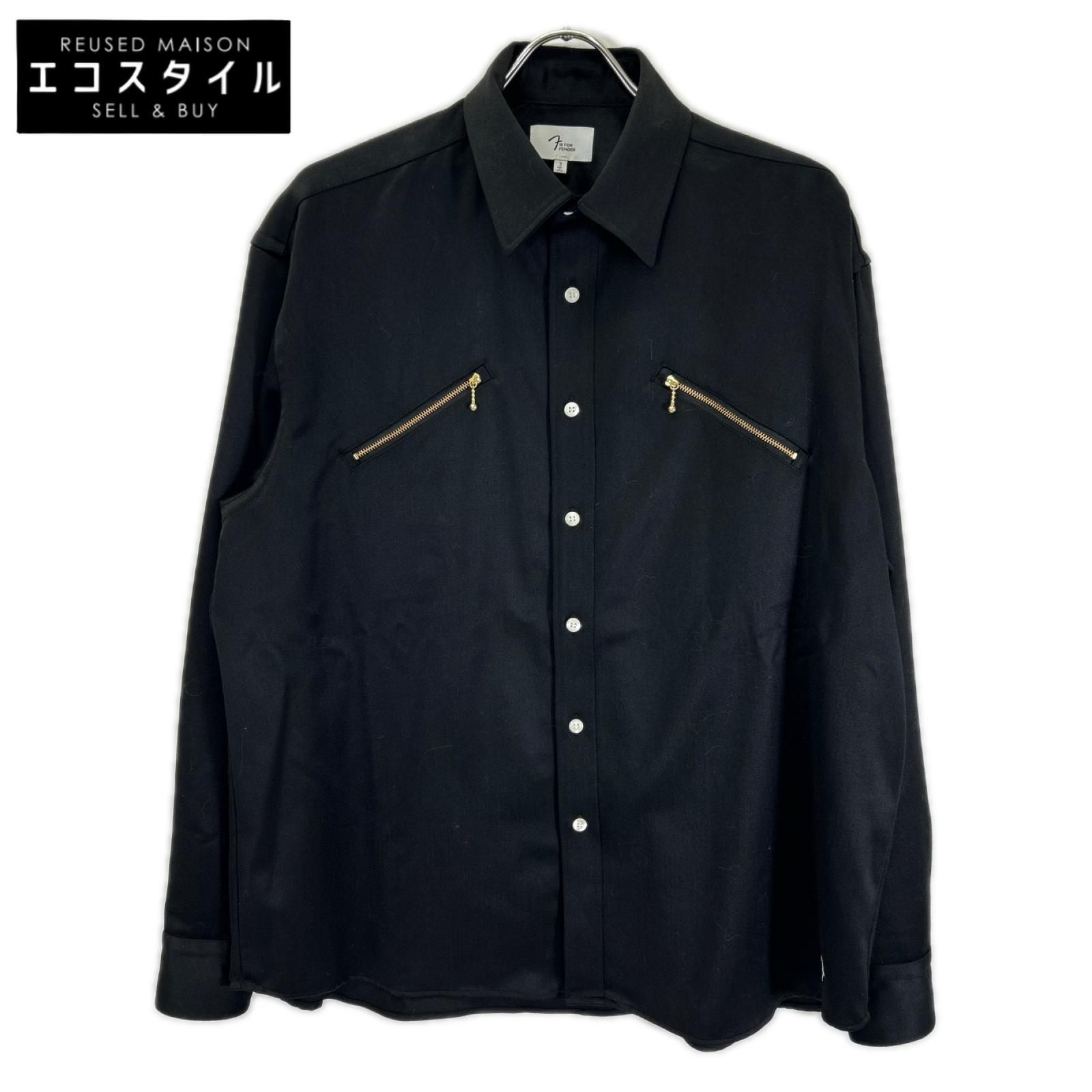 F IS FOR FENDER　エフイズフォーフェンダー　911895313 ブラック TelecasterR Zipper Shirts　3